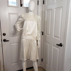 Jessica McClintock Vintage drop waist size 10 Ivory colored dress.